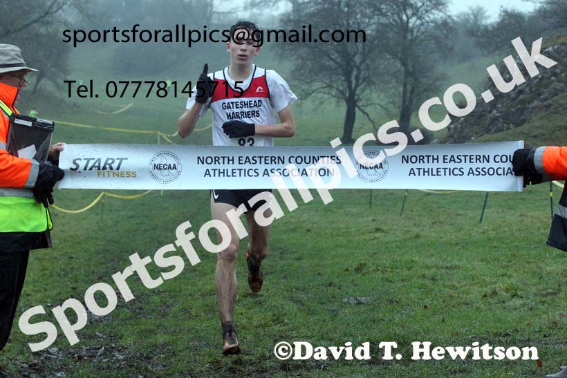 Mens under-17s, NECAA Junior Cross Country Relays, Thornley Farm, Peterlee, Saturday, December 12th. Photo: David T. Hewitson/Sports for All Pics